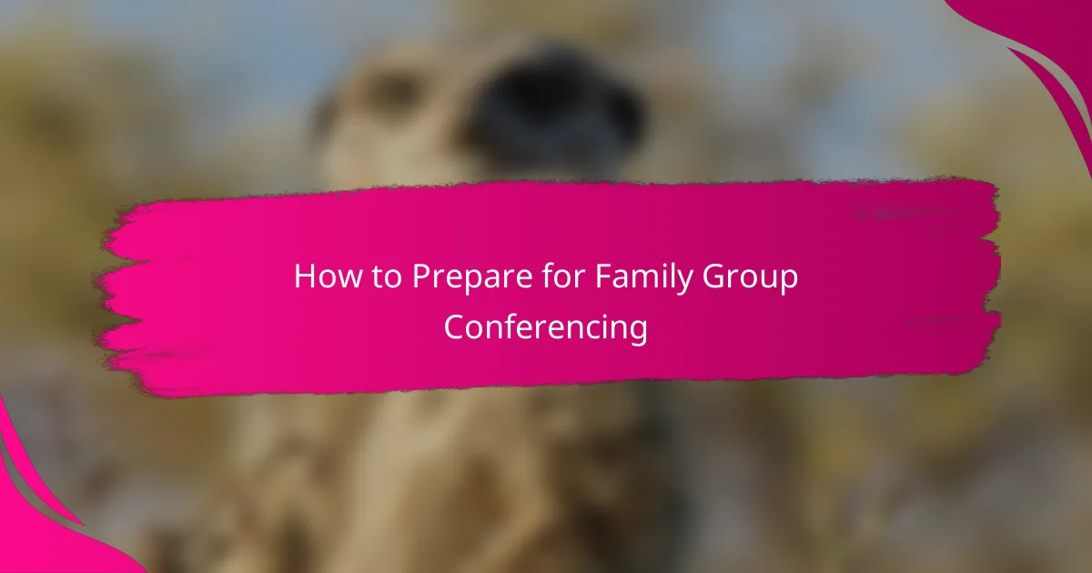 How to Prepare for Family Group Conferencing
