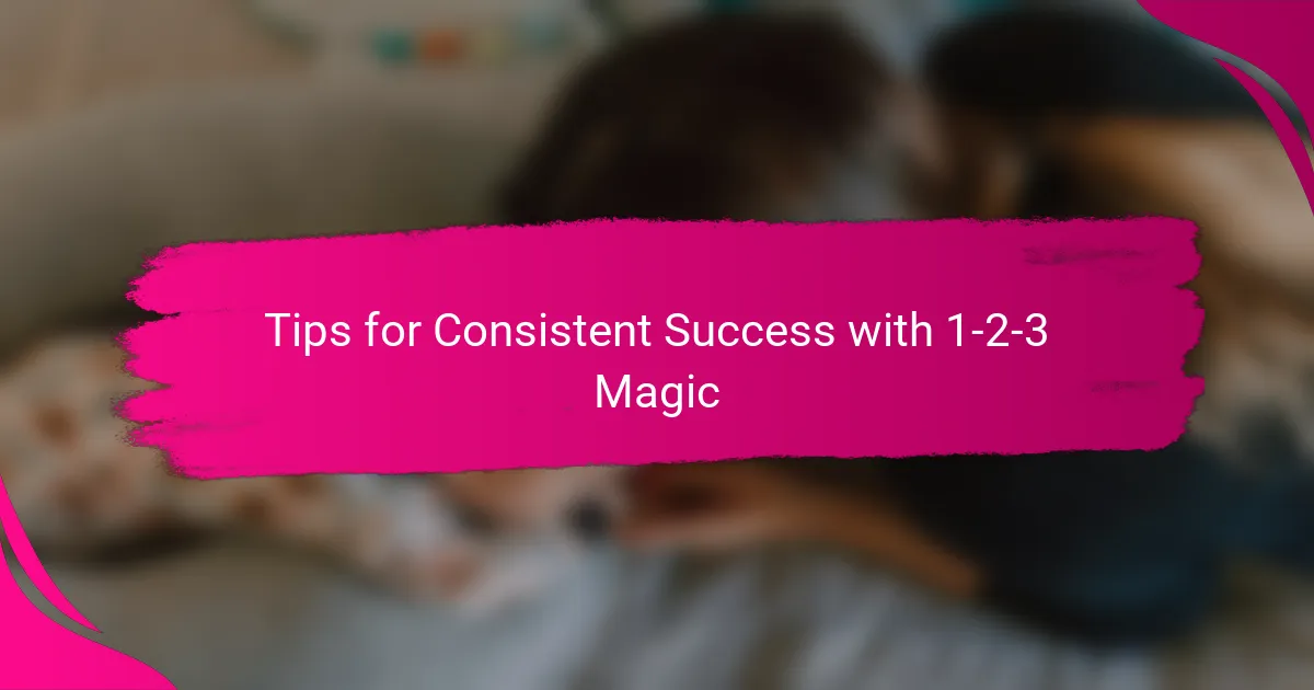 Tips for Consistent Success with 1-2-3 Magic