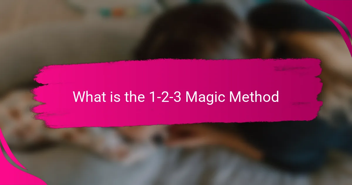 What is the 1-2-3 Magic Method